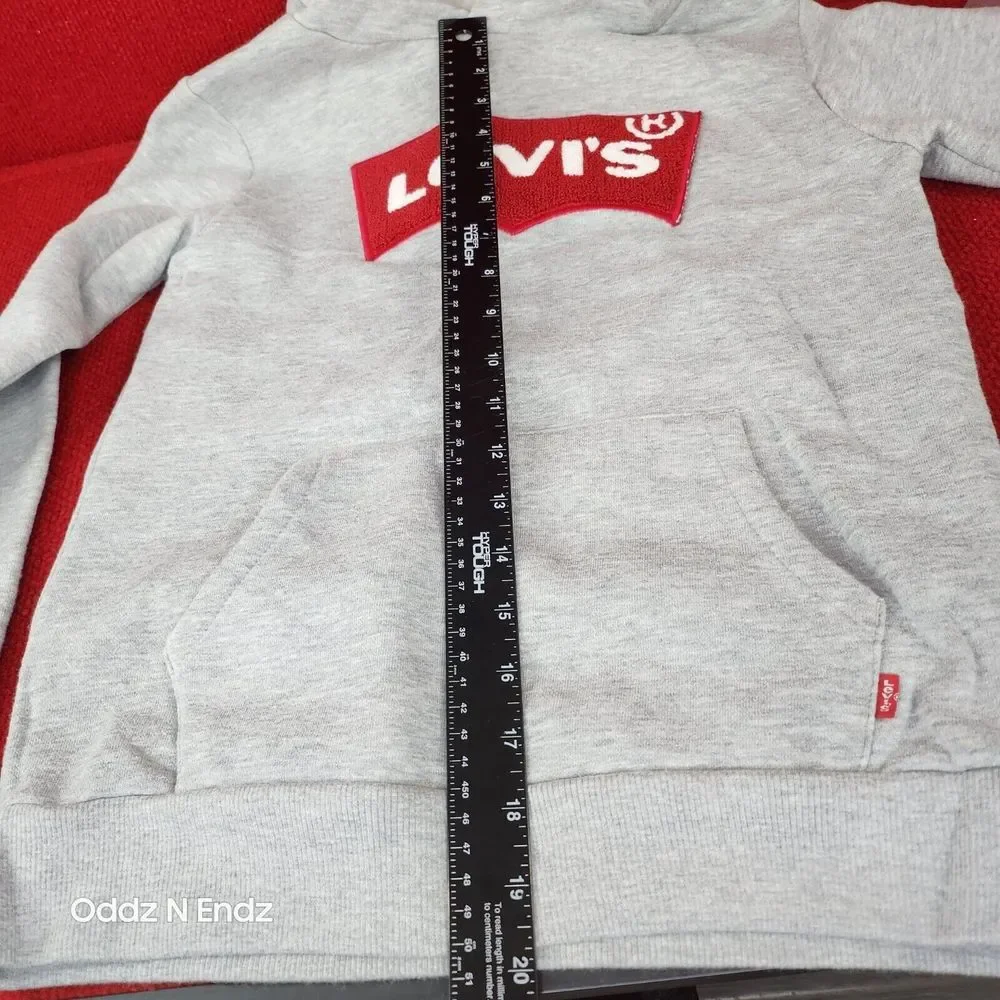 Levis Gray Hooded‎ Sweatshirt Mens Large Cotton/Polyester Blend Warm Casual Wear